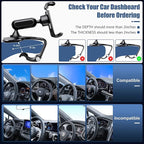 360 Degree Rotation Dashboard Cell Phone Holder for Car Clip Mount Stand Suitable for 4 to 7 inch Smartphones (Black)