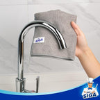 MR.SIGA Microfiber Cleaning Cloth, All-Purpose Microfiber Towels, Streak Free Cleaning Rags, Pack of 12, Grey, Size 32 x 32 c