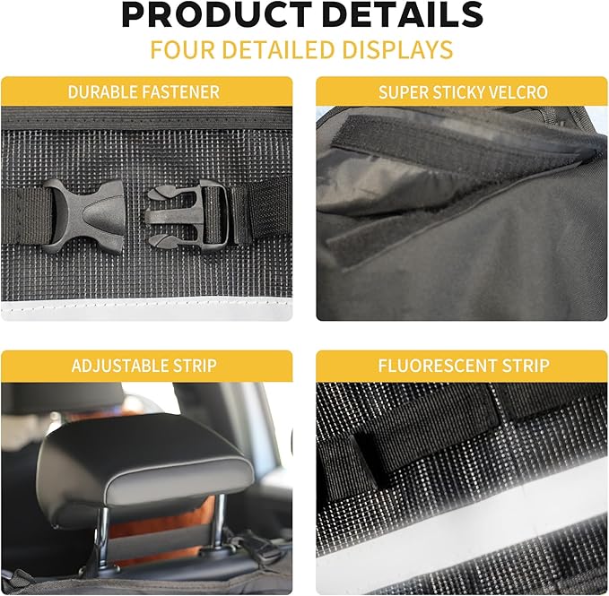 Backseat Hanging Trunk Organizer for SUVs, Cars, Trucks & MPVs | Multi-Pocket Storage with Anti-Slip Straps | Space-Saving Auto