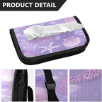 Car Tissue Holder Car Visor Organizer Tissue Box Holder for Car Sun Visor Organizer with Car Vehicle Accessories Essentials Interior for Women Men Purple 67 Mermaid Seashell Starfish