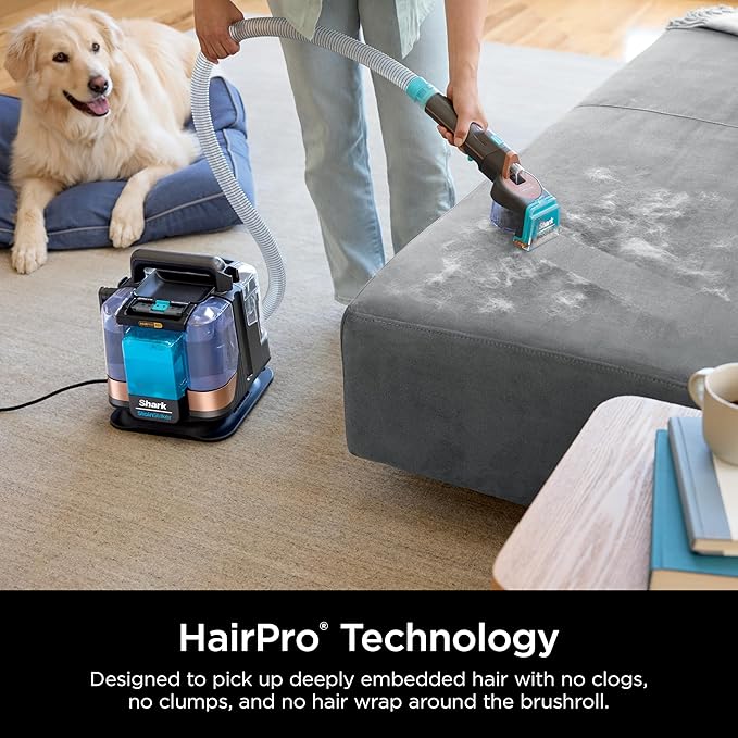 Shark StainStriker HairPro Portable Carpet, Upholstery & Area Rug Cleaner with Pet Mess & Hair Tools, Self-Cleaning, Perfect 