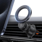 SYNCWIRE for MagSafe Car Holder【Ring Ventilation】【 360° Rotatable】【N55 Magnetic】 Phone Mount for Air Vent, Car Cell Phone Holder Mount Compatible iPhone 17/16 Pro Max 15 14 13 12, Carbon Fiber Style