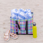SCOUT Original Deano Tote Large - Durable Lightweight Open Top Beach, Pool & Lake Bag, Inside Zip Pocket, Folds Flat