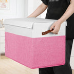 Gowee Large Toy Box with Lid, Sturdy Toy Storage Chest Bin Boxes Organizer Basket with Dividers for Toddlers, Kids, Boys, Gir