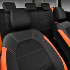 CAR PASS Leather Seat Covers, Breathable Universal Car Seat Cover Full Set for Cute Women Girly,5mm Composite Sponge Inside,A