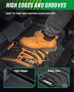 VIWIK Ford Escape Floor Mats - Custom Fit for 2013-2019 Models, All Weather Protection, Easy to Clean, Non-Slip TPE, 3D Scanning Design, Waterproof, Odorless, Durable, High Edge, Full Coverage