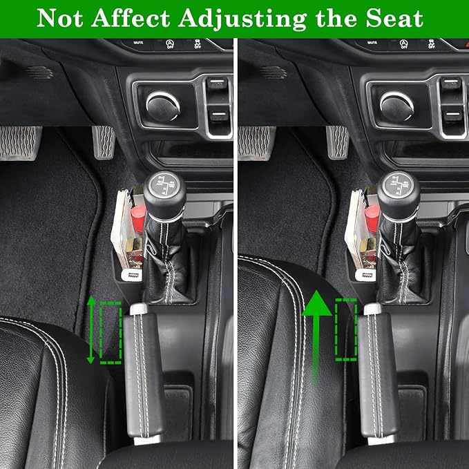 4PCS Center Console Organizer for 2024 2025 2026 Jeep Wrangler JL JLU 4XE and Gladiator JT Accessories Gear Shift Side Tray Organizer,Hanging Armrest Storage Box