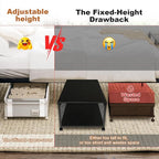 2Pack Under Bed Storage with Wheels,6.7"-9" Adjustable Height Underbed Storage,Under Bed Storage Containers,Rolling Under Bed