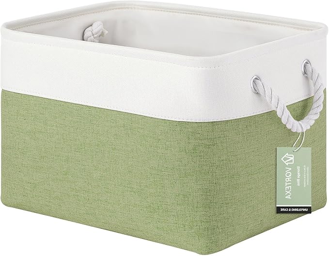 Large Storage Baskets- 15x11x10 inch Storage Bins for Shelves and Closet Organizing, Foldable Fabric Bin for Home Organizatio