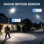 loyoele 900000LM 10000W Solar Street Lights Outdoor – LED Solar Light with Motion Detection, Dusk to Dawn, Weatherproof, Ideal for Security Lighting in Driveways and Parking Lots