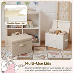 GRANNY SAYS Closet Storage Bins, Decorative Storage Boxes with Lids, Clothes Organizing Bins, Lidded Baskets for Toys, Clothi