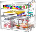 ARSTPEOE Acrylic Organizer with 6 Drawers, Bathroom Counter Organizer, Makeup Desk Organizers, Office Supplies, Storage Drawe