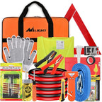 Nilight Car Emergency Kit with Jumper Cable Air Compressor Tire Repair Essential Tools First Aid Alligator Connector Electric
