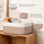 OIASKET Storage Baskets for Organizing 3 Pack, Woven Baskets for Shelves, Closet Organizer Bins Empty Gift Basket Toy Storage