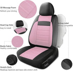 Leather 3D Foam Back Support Pink Car Seat Covers Full Set, Air Mesh Automotive Seat Covers, All Season Car Seat Cover Fit Au
