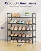 Kitsure Shoe Rack for Closet, Shoe Organizer for Front Door Entrance, Stackable Shoe Shelf, Detachable Closet Organizers and 