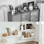 Vivelove Single Floating Shelves 48 Inches, 48 x 10 inch Deep x 1.8 in Thick, Long Wall Shelves Heavy Duty 80 lbs for Bedroom