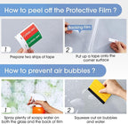 SUNBABY Window Privacy Film Frosted Glass Windows Clings Heat Blocking Windows Film Decorative Bathroom Door Windows Coverings Frosting Day and Night Privacy Film Home Window Tint,35.4x236IN