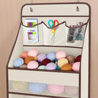 Univivi 6-Shelf Over Door Hanging Organizer Fabric Baby Door Storage with 5 Large Pockets and 3 Small PVC Pockets Wall Mount 