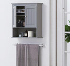 Spirich Bathroom Wall Cabinet, Wall Mounted Medicine Cabinet Organizer, Over The Toilet Storage Cabinet with Doors and Shelve