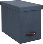 Bigso John Desktop File Box - File Storage Box and Document Organizer for Important Paperwork - Durable Hanging File Box with