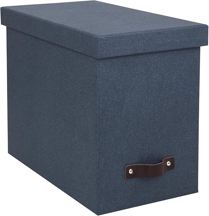Bigso John Desktop File Box - File Storage Box and Document Organizer for Important Paperwork - Durable Hanging File Box with