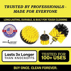 Drillbrush Drill Brush Attachment Set for Bathroom Cleaning – Power Scrubber Brush Kit for Tub, Tile, Shower, and Grout – All