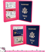 Hello Kitty Passport Holder and Luggage Tag Set Official License, Sanrio Passport Cover and Bag Tag