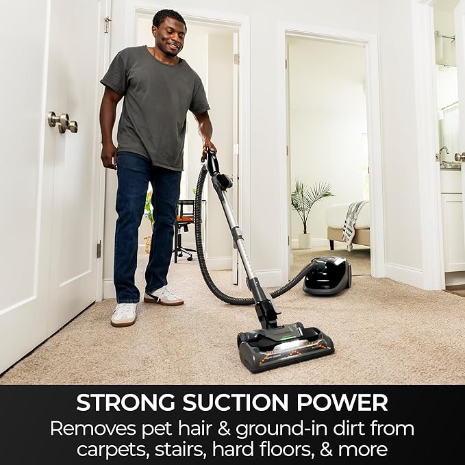 Kenmore BC3006 400 Series Pet Friendly Lightweight Bagged Canister Vacuum Cleaner 2-Motor Design with Hair Eliminator Brushro