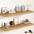 Oak Floating Shelves 48Inch Long, 12 Inch Deep Floating Shelves for Wall, 48 x 12 Large Floating Shelf for Fireplace Mantel, 