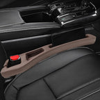 2 PCS Car Seat Gap Filler Organizer, No Drop Vehicle Seam Plug Organizer with Storage Slot, Multifunctional Console Side Gap Filler for Most Vehicles, Car Accessories (Brown)