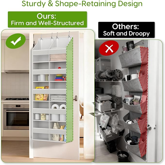 Unjumbly 5 Tiers Over The Door Hanging Yarn Storage Organizer, Large Capacity Behind the Door Storage, Hanging Door Organizer
