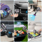 WADEO Handheld Vacuum Cordless, 4-in-1 21000PA Brushless Car Vacuum & 210000RPM Air Duster 7500mAh Battery Air Blower Wireles