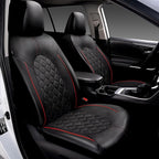 CAROMOP Luxury PU Leather Car Seat Covers Front Set - Anti-Stain Waterproof Automotive Seat Covers for Cars - Universal Car I