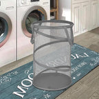 BATTOO Collapsible Laundry Baskets, Foldable Mesh Pop Up Hamper, Portable Laundry Basket Hamper with Handles for Laundry, Bat