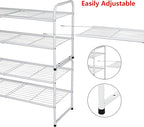 SUFAUY 2 Pack 2-Tier 33" Wide Shoe Rack, Shoe Shelf Storage Organizer for Entryway, Extra Large Capacity, Bedroom Footwear Or
