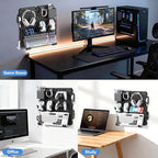 KDD Keyboard and Mouse Display Stand Holder, Wall Mount Office Organization Pegboard Combination Kit with Pen holder, Hooks, 