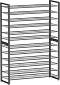 Simple Trending Shoe Rack Holds 60 Pairs, 12 Tier Shoe Organizer, Heavy Duty Large Metal Stackable Shoe Storage for Closet, B