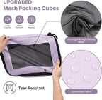 Mesh Packing Cubes for Travel, Durable Luggage Organizer with Sturdy Material and Double Zippers, Comprehensive Set for Trave