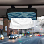 Car Tissue Holder Car Visor Organizer Tissue Box Holder for Car Sun Visor Organizer with Car Vehicle Accessories Essentials Interior for Women Men TealBlue WaveRidge FineLines LayeredWaves