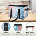 Reusable Grocery Bags Heavy Duty Shopping Bags Foldable Large Tote Bags with Long Handles & Hard Bottom