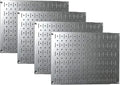 Wall Control Pegboard Wall Organizer Tiles Modular Galvanized Steel Pegboard Tiling Set - Four 12-Inch Tall x 16-Inch Wide Pe