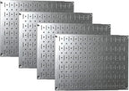 Wall Control Pegboard Wall Organizer Tiles Modular Galvanized Steel Pegboard Tiling Set - Four 12-Inch Tall x 16-Inch Wide Pe