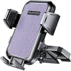 CD Slot Phone Mount, Upgraded Car Phone Holder [Thick Cases Friendly], 360° Adjustable Universal Phone Mount for Car CD Slot Mount for iPhone & Android Cell Phones (Light Purple)