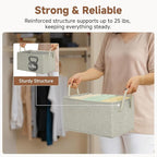 StorageWorks Storage Baskets for Shelves, Closet Organizers and Storage Bins, Fabric Organizer Bins for Clothes, Closet Shelf