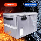 Fireproof Document Box, Fireproof Organizer Safe Box with Lock, Portable Office Storage Cabinet for Hanging Letter/Legal Size