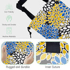 Chrysanthemum Car Trash Bag,Aster Flowers Hanging Drawstring Car Garbage Bag,Waterproof Canvas Car Back Seat Organizer with Adjustable Buckle,for Vehicles,SUVs,Camping,Road Trips