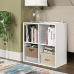 Signature Design by Ashley Onita Contemporary 4 Cube Organizer for Storage, Fits 10.5" by 10.5" by 11" H Storage Bins, Wood, 