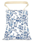Car Trash Can, Durable Hanging Car Trash Garbage Bag, Cute Automotive Garbage Cans Organizer, Cute Blue Floral