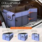 HOTOR Large-Capacity Trunk Organizer - Foldable for SUVs & Sedans, Sturdy Organization for Car Accessories, Tools, Sundries,